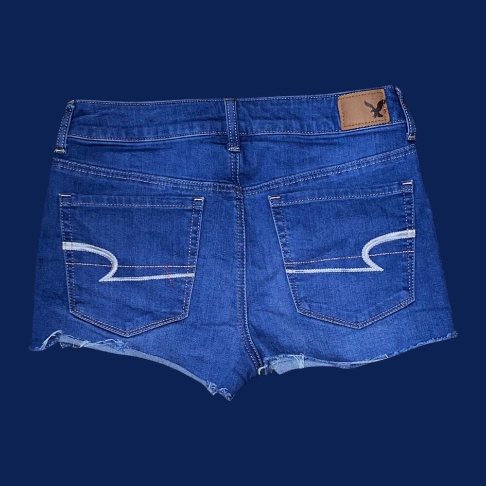 American Eagle Stretch Super Hi Rise Shortie Shorts Size 6 #114 - Picture 3 of 6